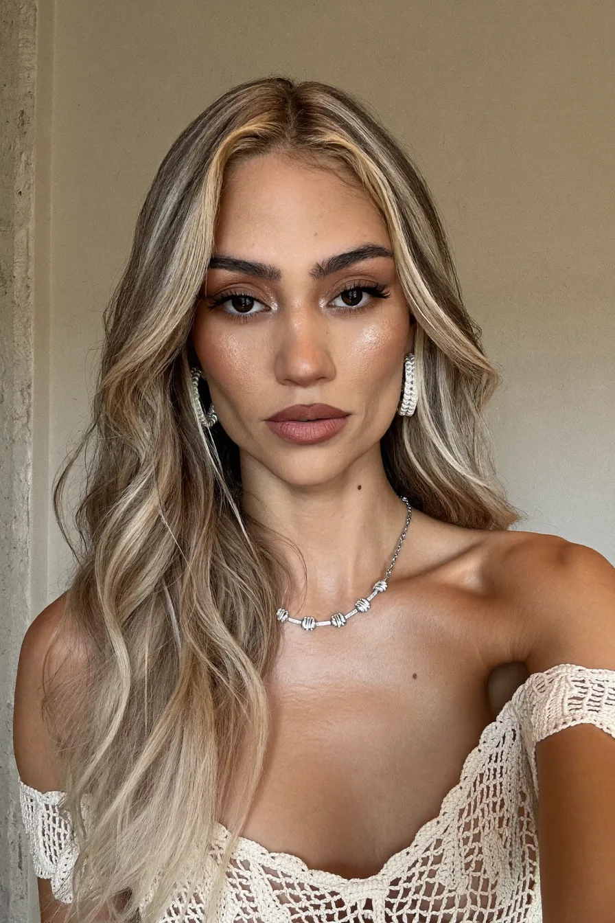 Sun-Kissed Balayage Blonde Long Layered Waves for Effortless Glam