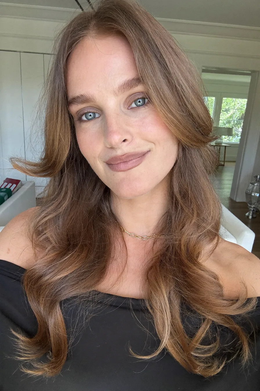 Soft Face-Framing Chestnut Brown Long Layered Haircut for Volume