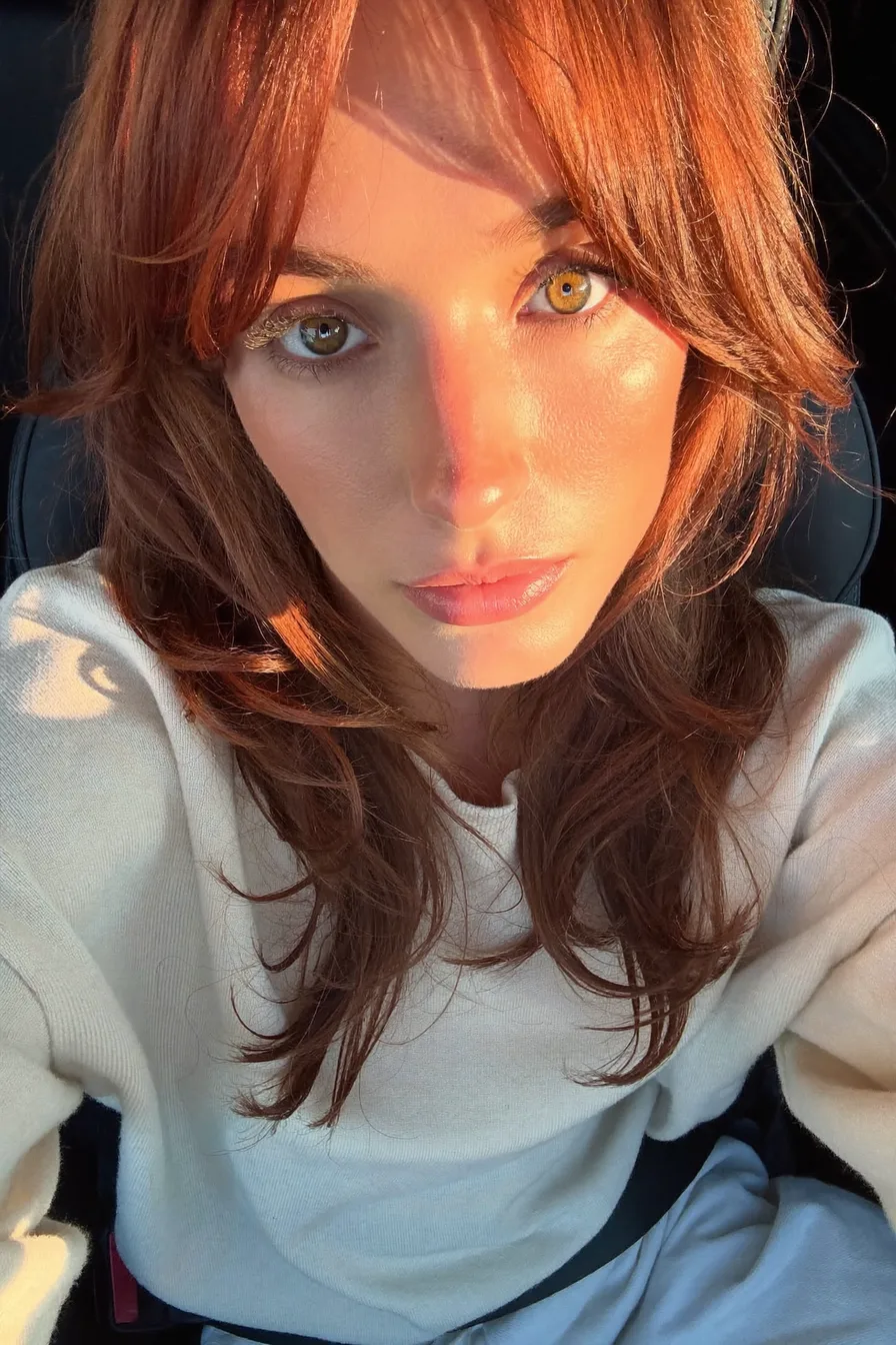Soft Face-Framing Copper Red Long Layered Haircut Inspiration