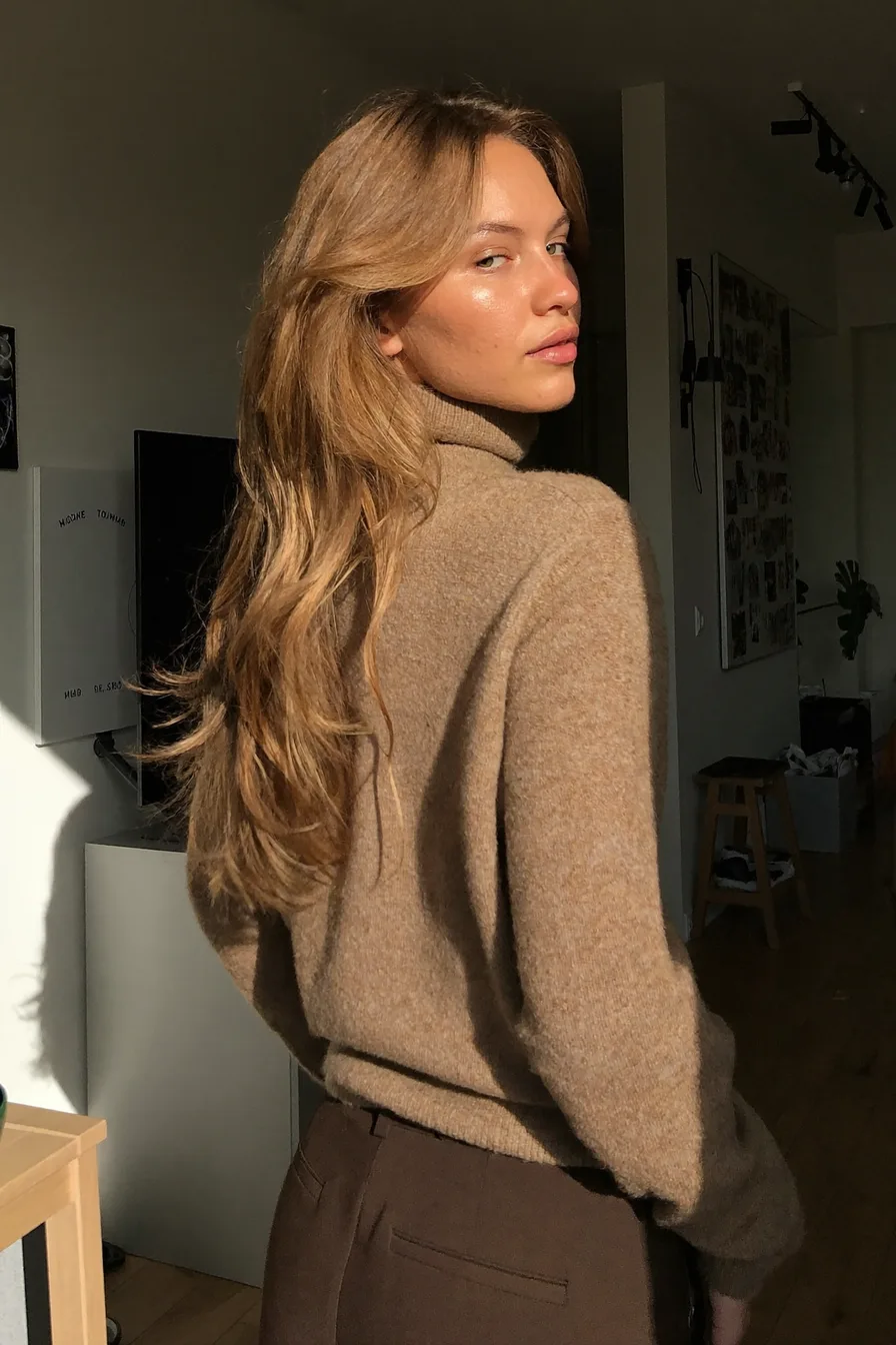 Softly Tousled Extra-Long Layered Haircut with Face-Framing Pieces