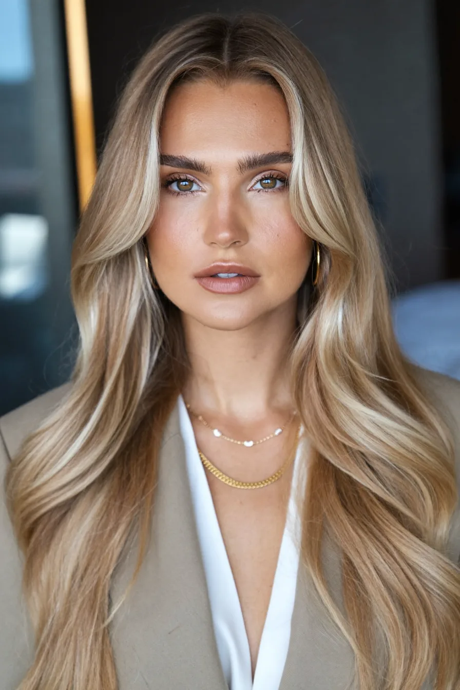 Classic Extra-Long Layered Cut with Face-Framing Volume