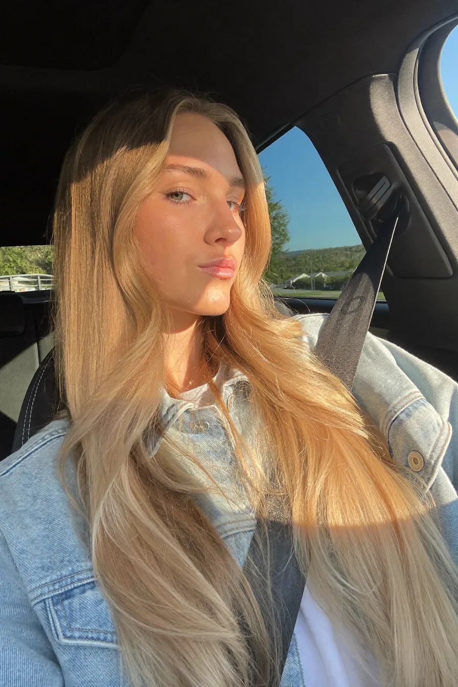 Sun-Kissed Extra-Long Layered Haircut With Seamless Flow