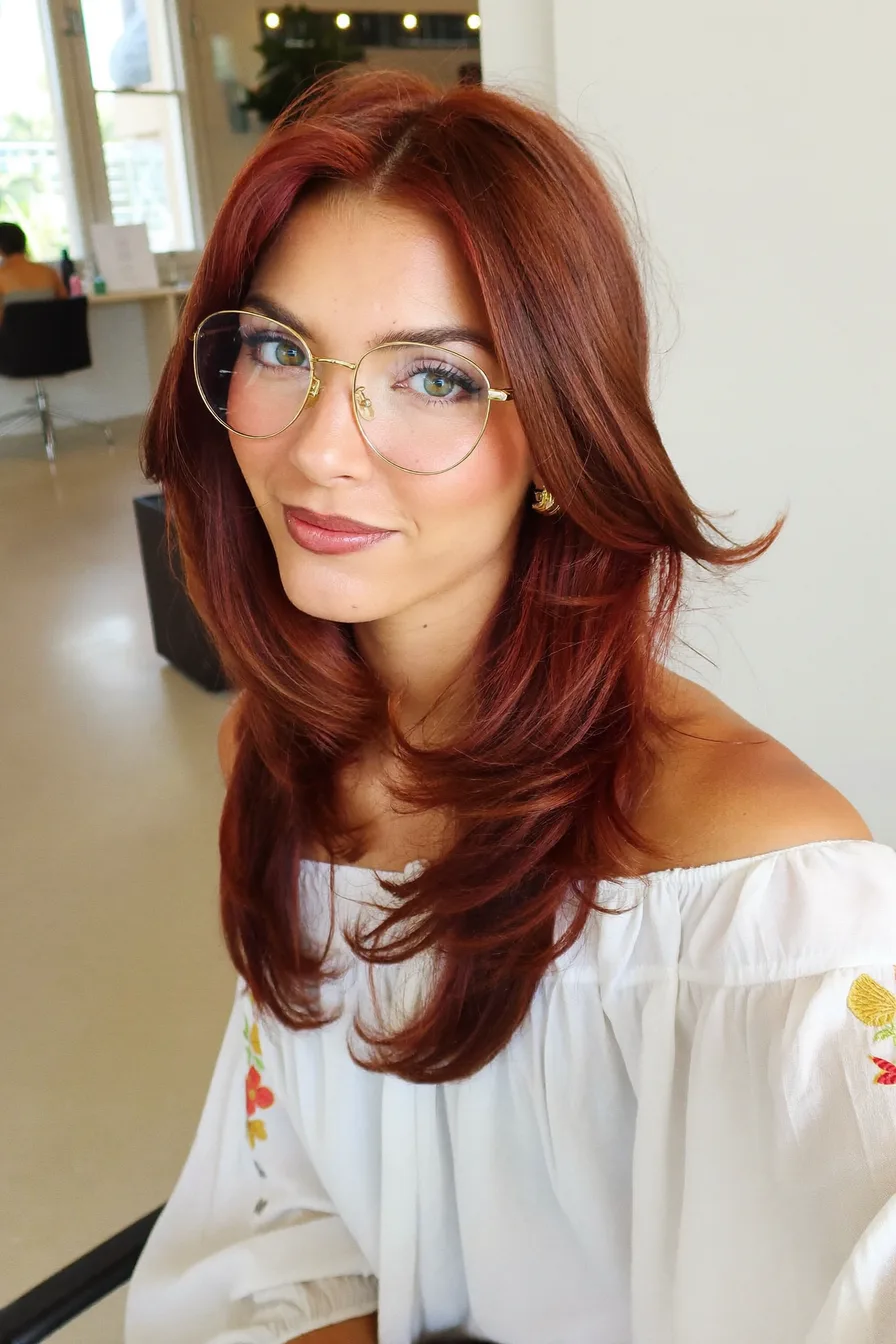 Radiant Long Layered Haircut with Soft Face-Framing Layers
