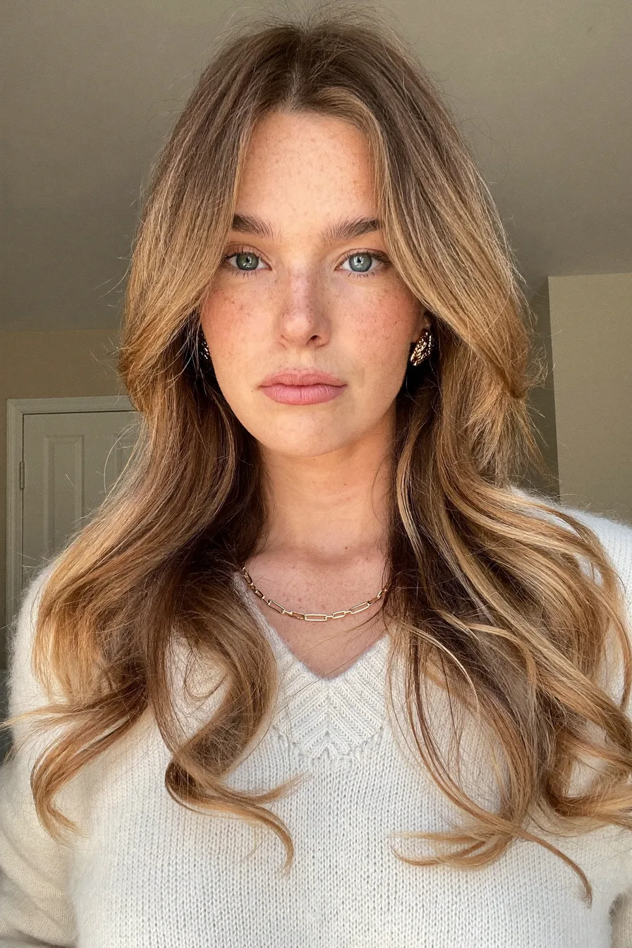 Soft Face-Framing Shoulder-Length Layered Haircut with Subtle Waves