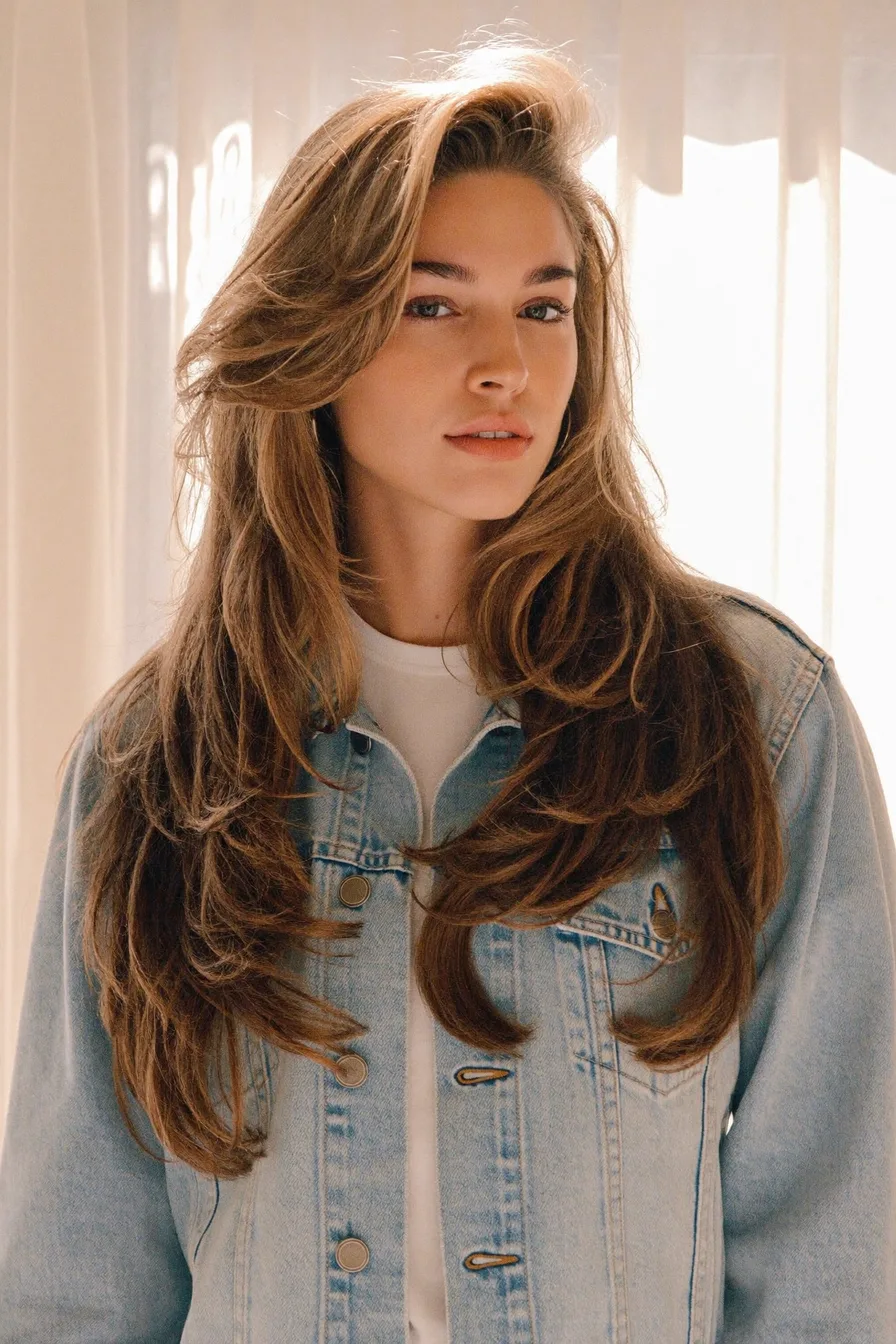 Voluminous Shoulder-Length Layered Cut with Soft Face-Framing Layers