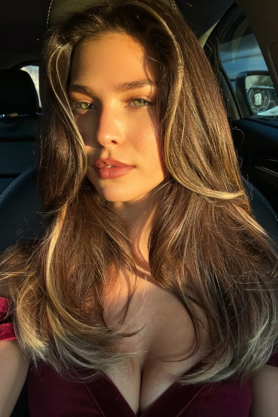 Sun-Kissed Balayage Brunette Wavy Long Layered Haircut Inspiration
