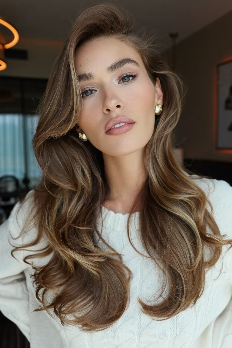 40 Stunning Wavy Caramel Brown Long Layered Haircuts